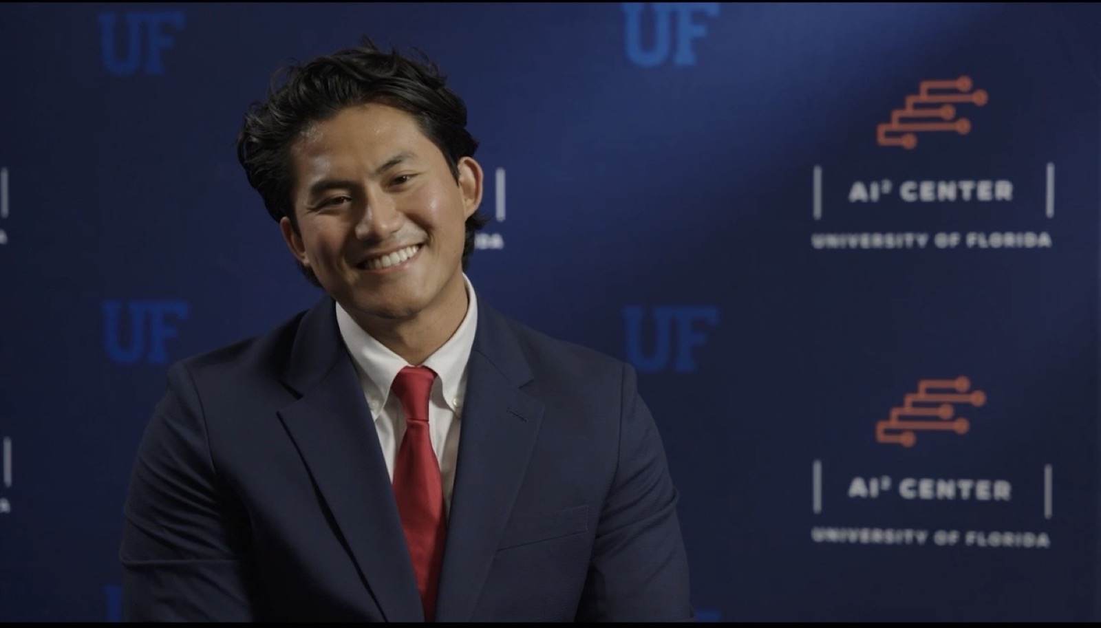 Imsulen Jamir interviewed at the University of Florida AI2 Center after winning the AI Days Pitch Competition.